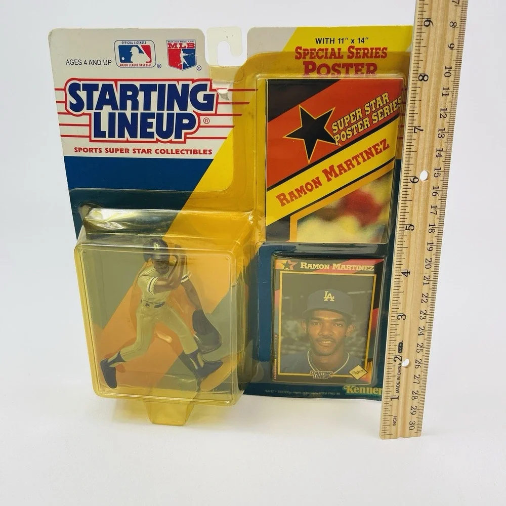 1992 Starting Lineup MLB Ramon Martinez LA Dodgers Action Card Poster